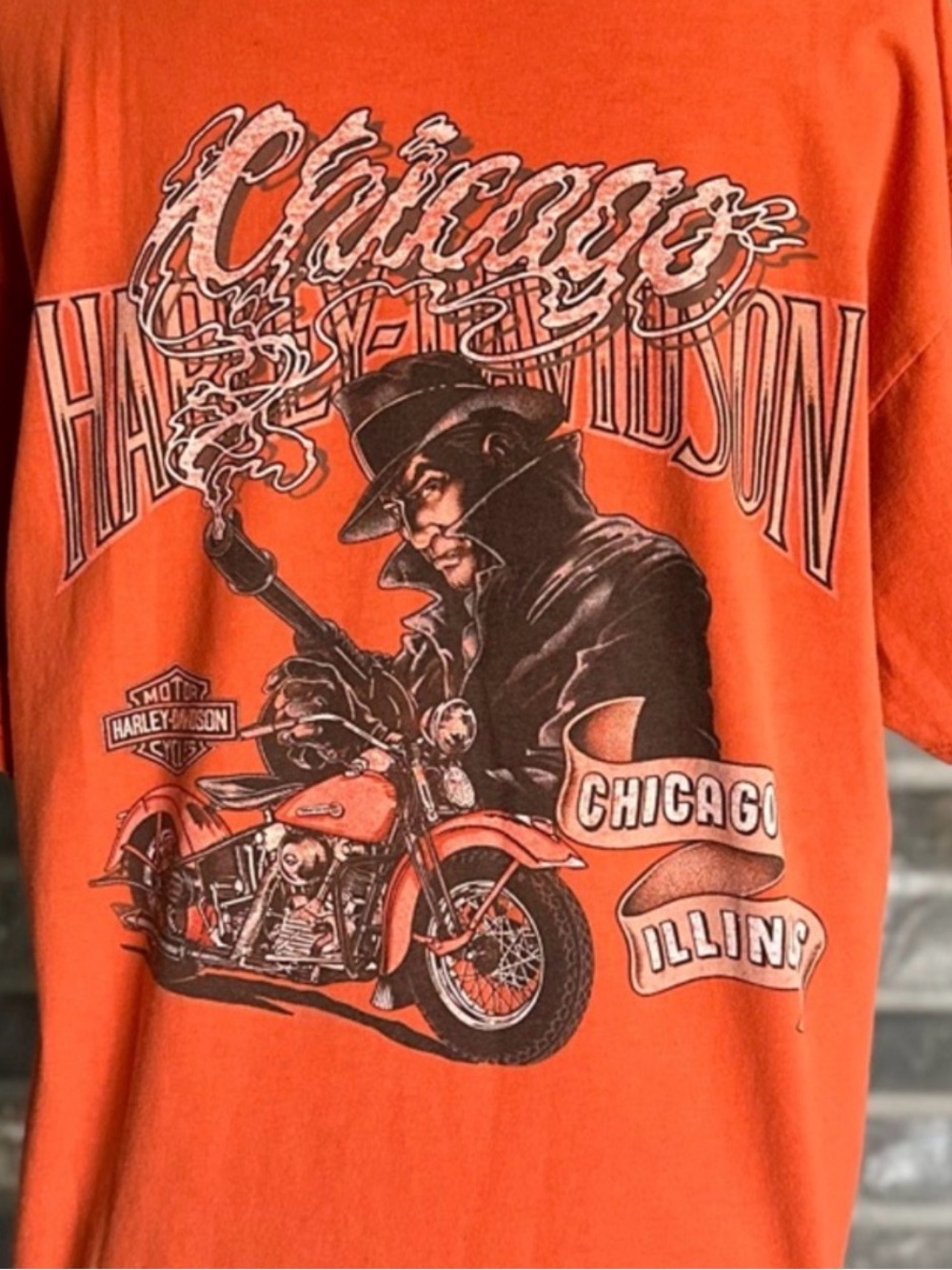 Vintage 1998 Harley Davidson Chicago Dealer Biker Graphic T Shirt L